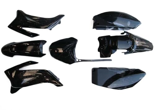 ABS Plastic Fender Fairing Body Work Kit + Gas Fuel Tank For TTR110 TTR 110 TTR110E Pit Pro SSR170 SDG Motorcycle Pit Dirt Bikes Full Fairing Kit 110cc 140cc 150cc 125cc (Black) - color: Black
