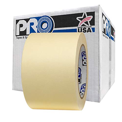 ProTapes Pro 795 Crepe Paper General Purpose Masking Tape, 60 yds Length x 3" Width, Tan (Pack of 16) - size: 3" (Pack of 16)