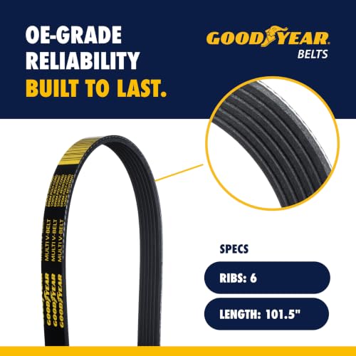 Goodyear Belts 1061015 Serpentine Belt, 6-Rib, 101.5" Length