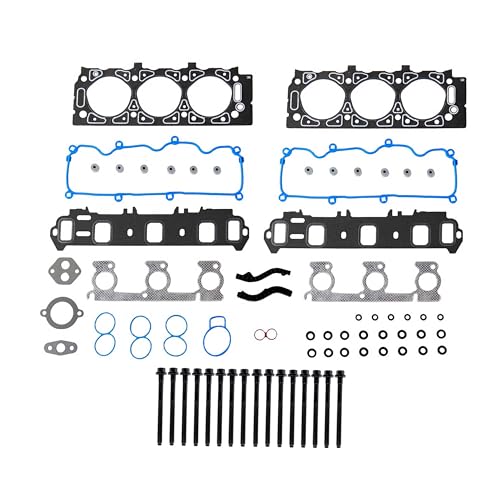 DNJ HGB4146 Engine Cylinder Head Gasket Set with Head Bolt Kit, Complete Repair Set for 2002-2008 Ford Mazda B3000 Ranger 3.0L V6 12V OHV 2986cc
