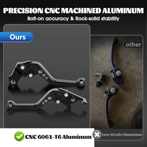 Brake Clutch Levers CNC for GROM 125 14-26 CB300R Monkey 125 18-25 CBR500R CBR500F CBR500X 13-21 CBR300R/F/FA 14-21 CB400F/R 13-15 CBR250R 11-15 Motorcycle Adjustable Lever Black