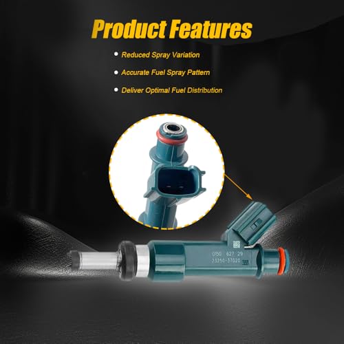 4Pcs 23250-37020 Fuel Injector Compatible with Toyota Prius Lexus