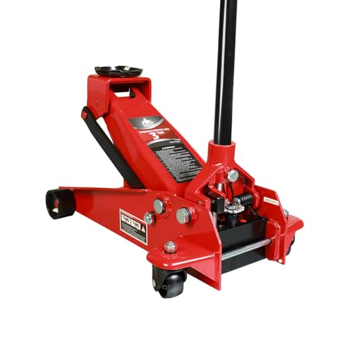 Jack Boss Floor Jack 3 Ton Capacity Fast Lift Service Jack Steel Heavy Duty Hydraulic Car Jack - color: Red, size: 3 Ton Fast Lift