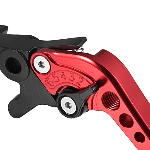 Motoforti Adjustable Brake Clutch Levers for Honda CBR250R 2012-2013 Red Aluminum Alloy 1 Pair - color: Red