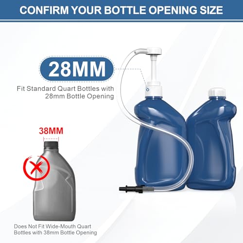 2 Pack Fluid Pump, Fluid Pump for Standard Quart Bottles,10cc Per Pump Stroke, Transmission Fluid Pump with 3rd Hand Adapter, Transfer Gear Oil Transmission and Differential Fluid Pump - color: 10CC-2Pack