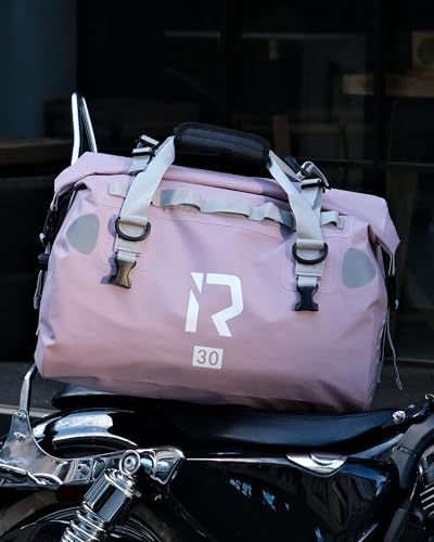 IRON JIA'S Motorcycle Dry Bag, Waterproof Duffel Bag with Roll-Top Closure - color: Purple, size: 50L