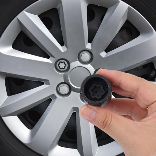 D-Wheel Locking Nut Removal Tool, Special Steel Wheel Anti Theft Lug Nut Key for Dismantling & Installing Anti Theft Lug Removal Tool Socket Remover Hand Repair Tools