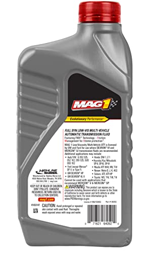 Mag 1 64092 Low Viscosity Multi-Vehicle Full Synthetic Automatic Transmission Fluid - 1 Quart (Pack of 6)