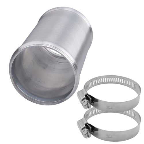 AC PERFORMANCE OD 2.5" Aluminum Tube Hose Joiner with Clamps - size: 2.5" (63mm)