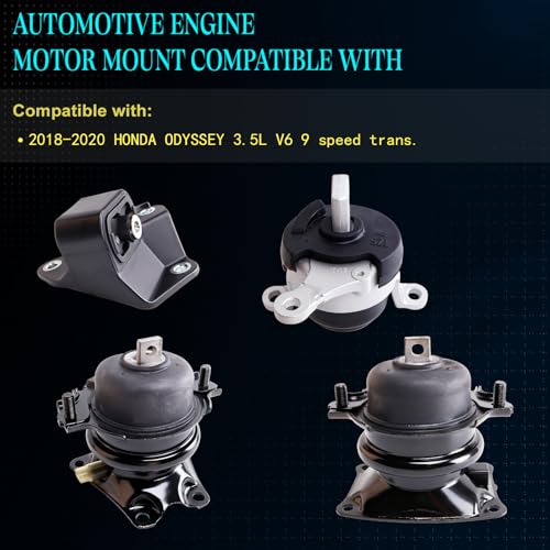 Motor Mount Kit for 2018-2020 Odyssey 3.5L V6 9 Speed Trans - size: Odyssey 3.5L 2018-2020