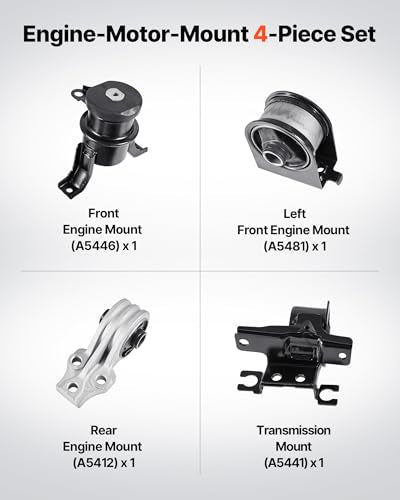 VEVOR Engine Motor Mount , Set of 4, Compatible with 2009–2012 Ford Escape 2.5L L4, Replace OE# A5446, A5481, A5412, A5441, Secure Support - size: 2013–2019 Ford Escape 2.0L