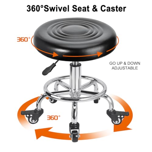 FLOLXNB Garage Mechanic Stool with Storage Tray,Low Height Rolling Shop Stools, Rolling Mechanics Seat Chair Height Adjustable, Rolling Shop Chair, Work Stool Creeper Seat (Style 3) - style: Style 3