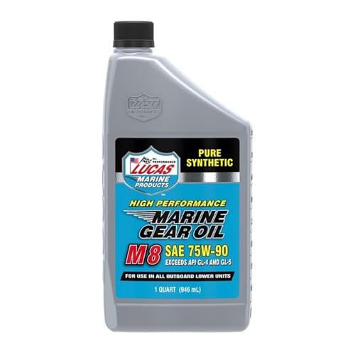 Lucas Oil 10652 Synthetic SAW 75W-90 M8 Marine Gear Oil - 1 Quart