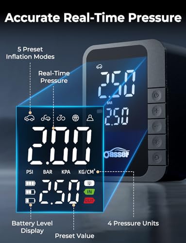 Oasser Tire Inflator Portable Air Compressor Air Pump for Car Tires
