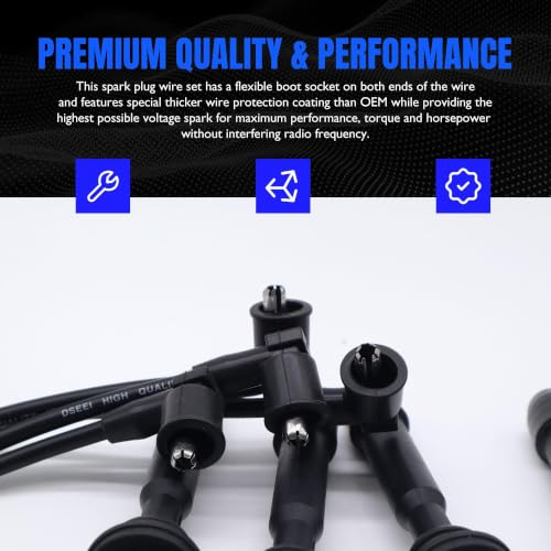 ST-4239 7mm Ignition Spark Plug Wire Compatible with Hyundai Elantra - style: 2750123A00