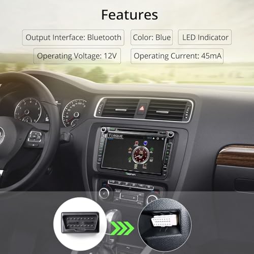 Eonon V0056 OBD2 Bluetooth Diagnostic Scanner for Android Stereos