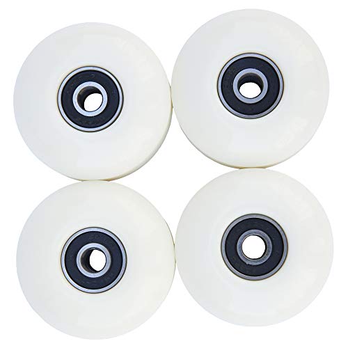 FREEDARE Skateboard Wheels 52mm and Bearings, Spacers Installed 92A for Street Tricks(Pack of 4) - color: white-1