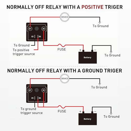 Nilight 12V 200A 4 Pin SPST Starter Relay Heavy Duty Switch for Car RV - color: 200A-1PC