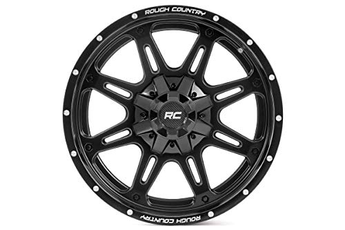 Rough Country 94 Series One-Piece Aluminum Wheel - 20x10, 6x5.5"/6x135mm Bolt Pattern, 18mm Offset, Matte Black
