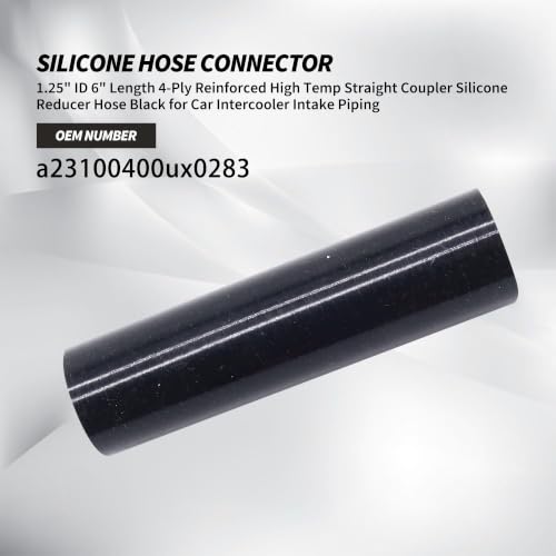 1.25" ID 6" Length 4-Ply Reinforced High Temp - size: 1.25" ID 6" Length 4-Ply