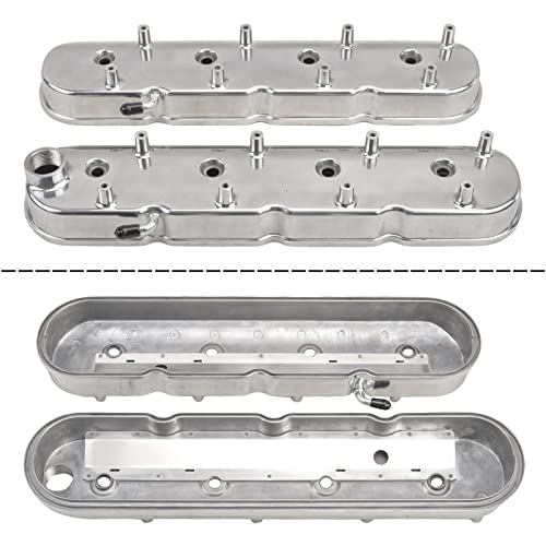 Fabricated Aluminum Engines Valve Covers with Coil Mounts - color: Polish, size: GM LS1-LS6