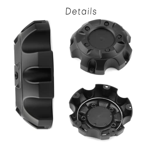 Wheel Center Caps for Fuel Off-Road Wheels 1001-56 M-452 ST-MQ805-167 1001-37 M-449 Center Hubcaps Center Cover Replacement, Outer Diameter 5.91in, 4 Pack Matt Black - size: OD 5.91in