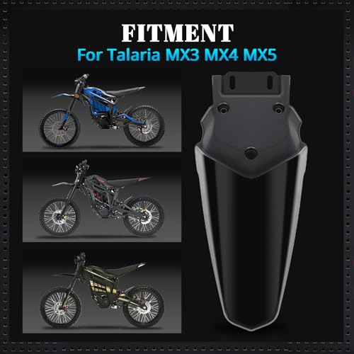 CHANGCHENG Rear Fender for Talaria - Protector Plastic Motorcycle Fender - color: Black