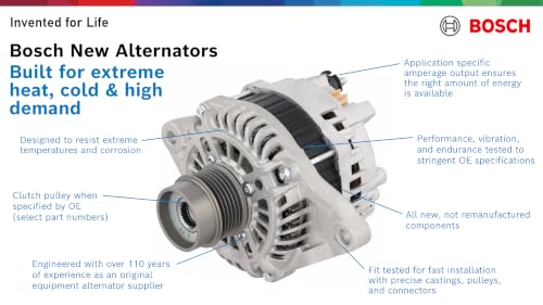 BOSCH AL4074N Premium 100% New Alternator - 90 Amp Rating
