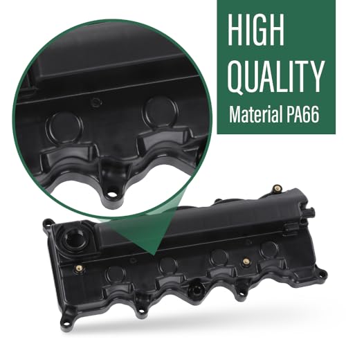 LQI Engine Valve Cover with Gasket Compatible with Honda Civic 2006-2015, Fit Honda HRV 2016-2019, 1.8L L4 SOHC 12310-RNA-A01, 12310RNAA01 Black - size: Fit Honda Civic 2006-2015/HRV 2016-2019