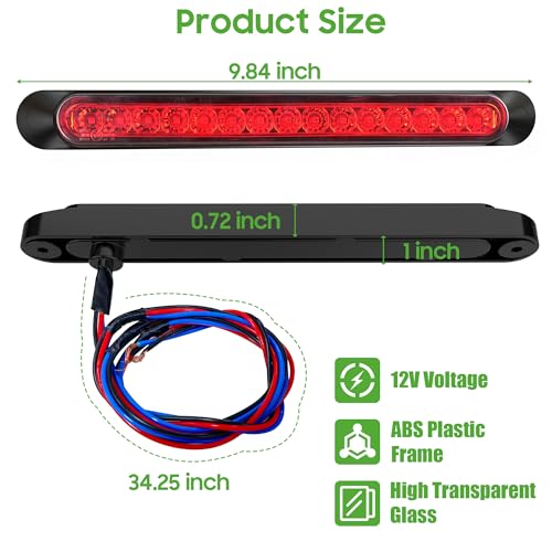 10L0L 12V Universal Golf Cart Taillight Kit with Turn Signal & Brake Light