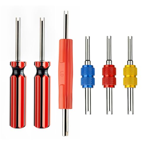 6Pcs Valve Core Wrench Tools, Single & Dual Head Wrench Tools