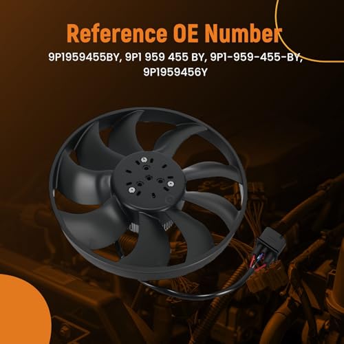 maXpeedingrods Radiator Cooling Fan Assembly w/Brushless Motor for Porsche 718 Boxster/Cayman 2017-2023, 718 Spyder 2020-2023, for Porsche 911 2017-2019 9P1959455BY 9P1959456Y - size: 9P1959455BY