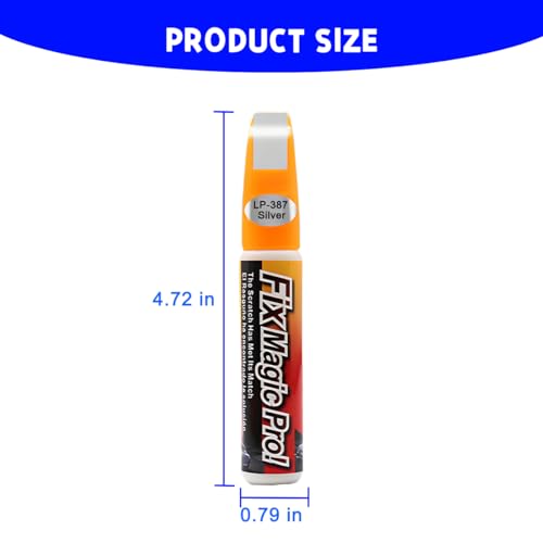 Touch Up Paint for Car, Two-in-One Vehicle Fill Paint Pen, 0.4 oz Quick and Easy Auto Minor Scratch Remover, Effective Car Repairng Gloss Accessories, Universal for SUV, Truck, RV(Silver) - color: Silver