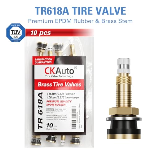 CKAuto TR618A Tubeless Air Liquid Tractor Clamp-in Valve Stems, 10 Pcs/Pack - color: TR618A10