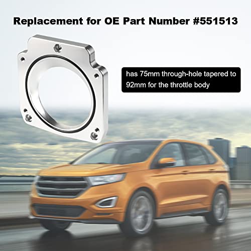 551513 LS Throttle Body Adapter 92mm Compatible with LS1 3 Bolt