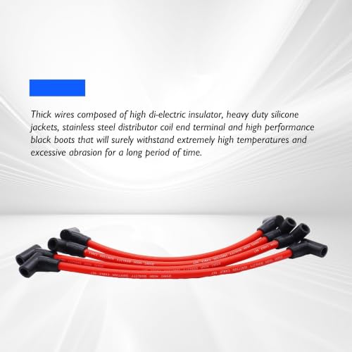 4PCS Marine Spark Plug Wire Set Replacement #18-8839 9-28092 - style: 18-8839