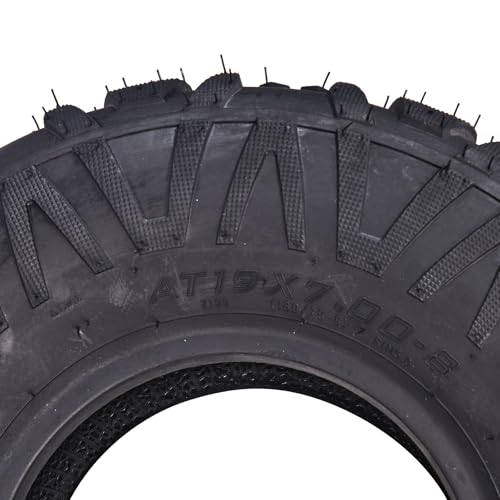 TUFFIOM 19x7-8 ATV Tires Set of 2 for All Terrains, Mud Sand Off-road ATV UTV Tire for Trail Vehicles and Golf Carts, 6 PR, Deep Tread, Tubeless - size: 19 x 7.00-8 (2 pack)