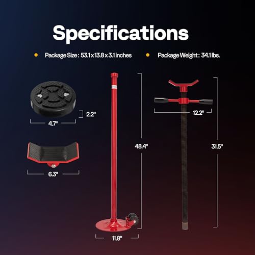 SPECSTAR Movable Underhoist Support Stand 3/4 Ton Pole Jack - style: Standard
