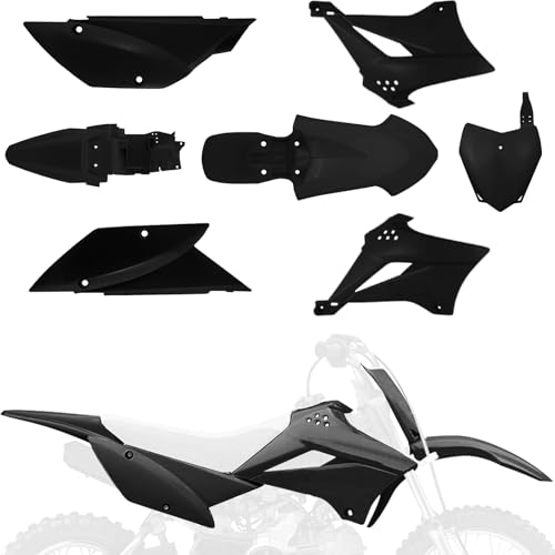 Plastics Kit with Number Plate for KLX110 15-26-Black - color: Black