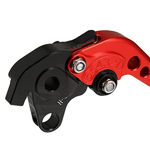 X AUTOHAUX 1 Pair Motorcycle Brake Clutch Levers Adjustable Folding CNC for Honda CBR1000RR CBR 1000RR FIREBLADE SC57 2004-2007 for CB1000R 2008-2016 Red - color: Red