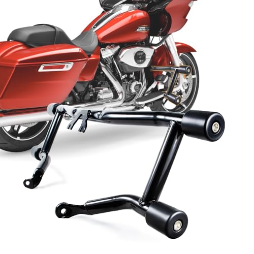 Engine Guard Flat-Out Bar for Harley-Davidson Touring Street Glide Road Glide Road King Electra/Ultra Models (2014-2025) (Black) - color: Black