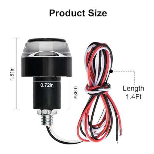 Linkstyle 2PCS Motorcycle Turn Signal Light, 12 LEDs Turn Signal Indicator Lamp, Amber White Front Handlebar End Light for 12V Scooter Sportster Cruiser Motorbike - size: 1.81*0.72 Inch