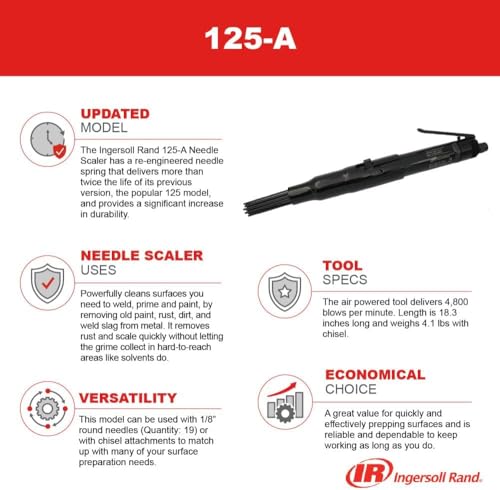 Ingersoll Rand W5330-K12 1/8" Stroke Air Needle Scaler - style: Legacy Model 125-A