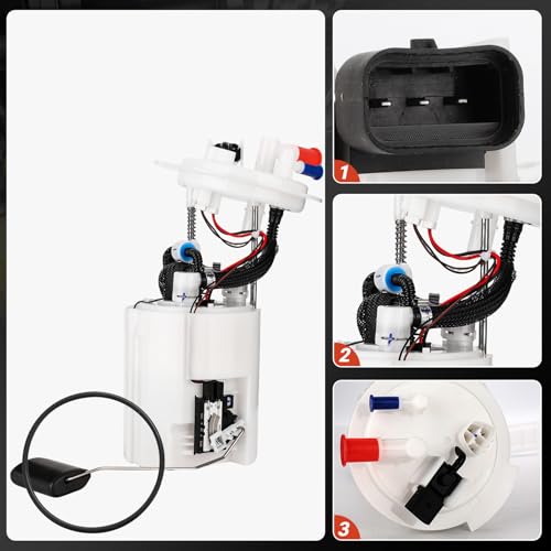 E9120M Electric Fuel Pump Module Assembly w/Sending Unit Pressure Sensor Compatible with Hyundai Sonata 2011-2014 Kia Optima 2012-2015 2.4L L4, For P76756M 311103Q600 - size: E9120M