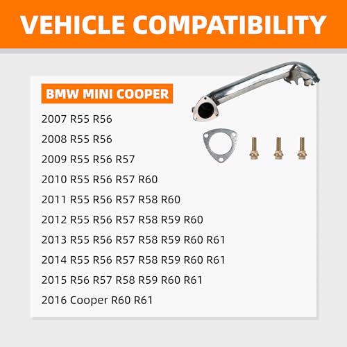 Exhaust Pipe Replacement Compatible with MINI Cooper 2007-2016 1.6T, Direct Fit Muffler Assembly, Enhanced Exhaust Sound, Rust Resistant Build, Bolt-On Installation