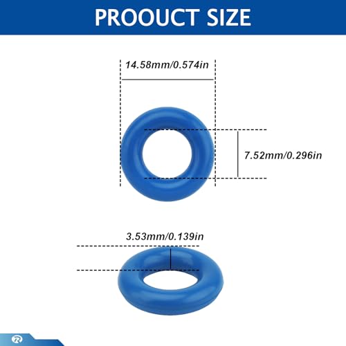 50 PCS FKM Fuel Injector O-Ring Set 7.52mm X 3.53 mm Universal Repair Kit for Various Vehicle Model Blue Compatible with IWP043 IWP063 IWP069 IWP181 0280158233 0280158091