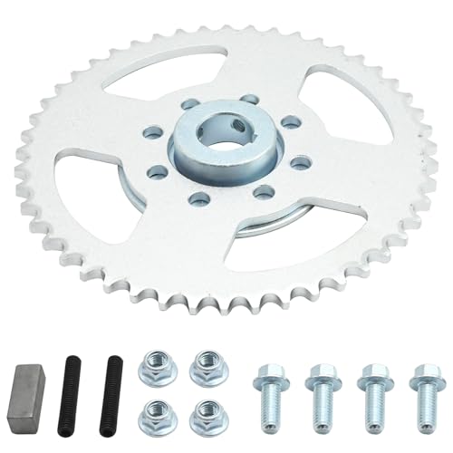 Heavy Duty 40 41 420 Chain 48Tooth Rear Sprocket with 8 Hole & 1/4" Keyway and 1" Bore Go Kart Hub, Replacement for Predator 212cc 196cc 6.5hp Engine Go Cart Mini Bike Powersports Parts