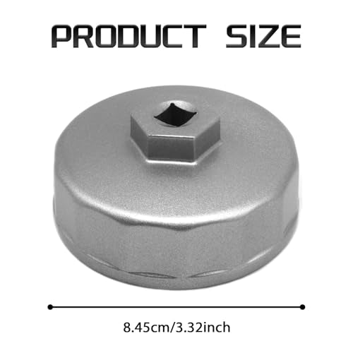 74mm 14 Flutes Oil Filter Wrench, Heavy Duty Oil Filter Removal Tool Socket Set Cartridge Style Housing Cap Wrench for Mercedes Benz Audi Sprinter VW Porsche Mazda, Select Mobil1 Bosch and Mahle