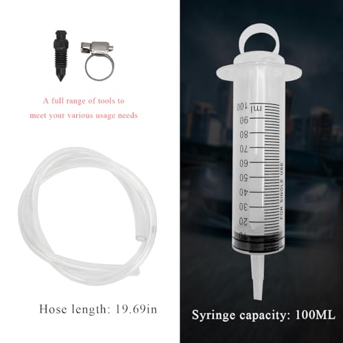 povtii Hydraulic Disc Brake Bleeding Tool, 100ML Syringe Hydraulic Disc Clutch Bleeding Kit Repair Tools, Universal Motorcycle Scooter Oil Fluid Extractor, Motorcycle Accessories