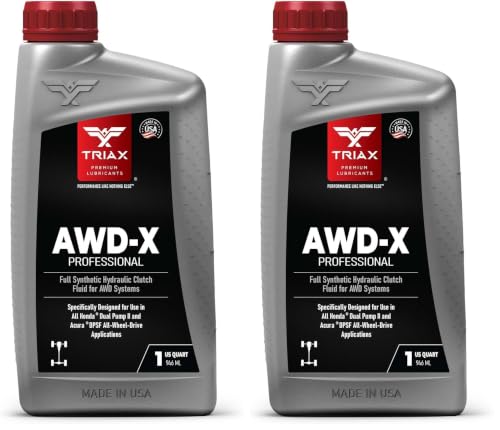 TRIAX AWD-X Professional | Full Synthetic Dual Pump II AWD Fluid Compatible with AWD Dual Pump Systems in Honda & Acura DPSF (1 Quart) (Pack of 2) - size: 1 Quart (Pack of 2)